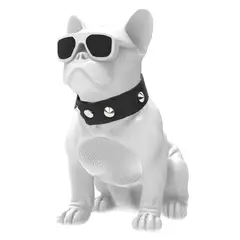 GENERICO - Parlante Dog Bluetooth inalámbrico perro Bulldog Negro