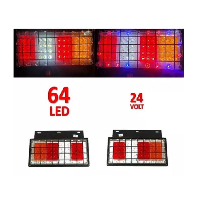 GENERICO - Kit Foco 64 Led Trasero 24v Camion Arrastre Bus 210023