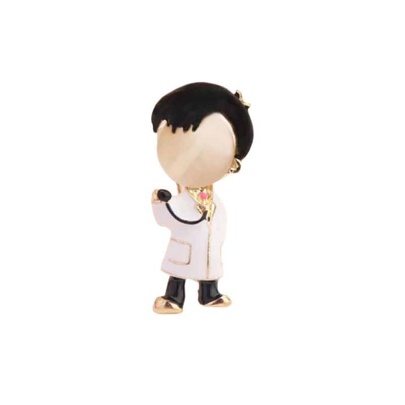 GENERICO - Pin broche Doctor cotona blanca