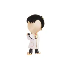GENERICO - Pin broche Doctor cotona blanca