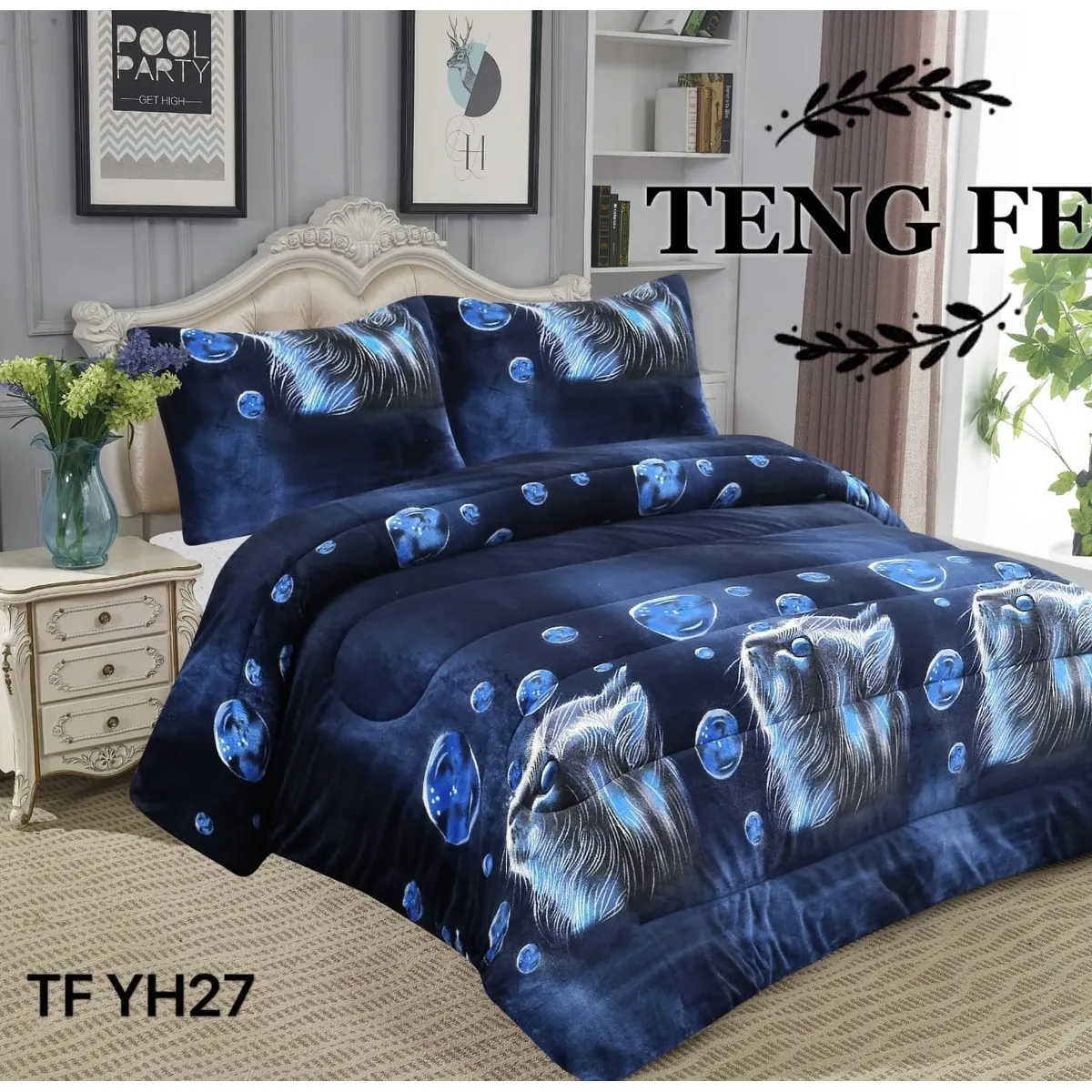 GENERICO - Plumon Sherpa Cobertor de invierno plush y chiporro 2 plazas - TF27