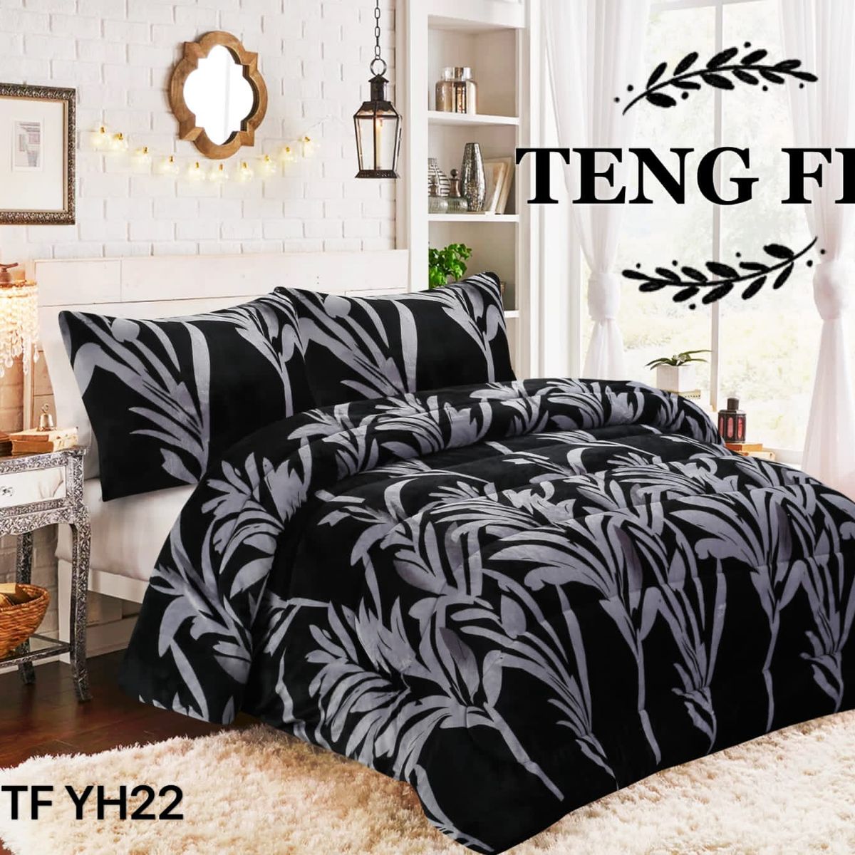 GENERICO - Plumon Sherpa Cobertor de invierno plush y chiporro 2 plazas - TF22