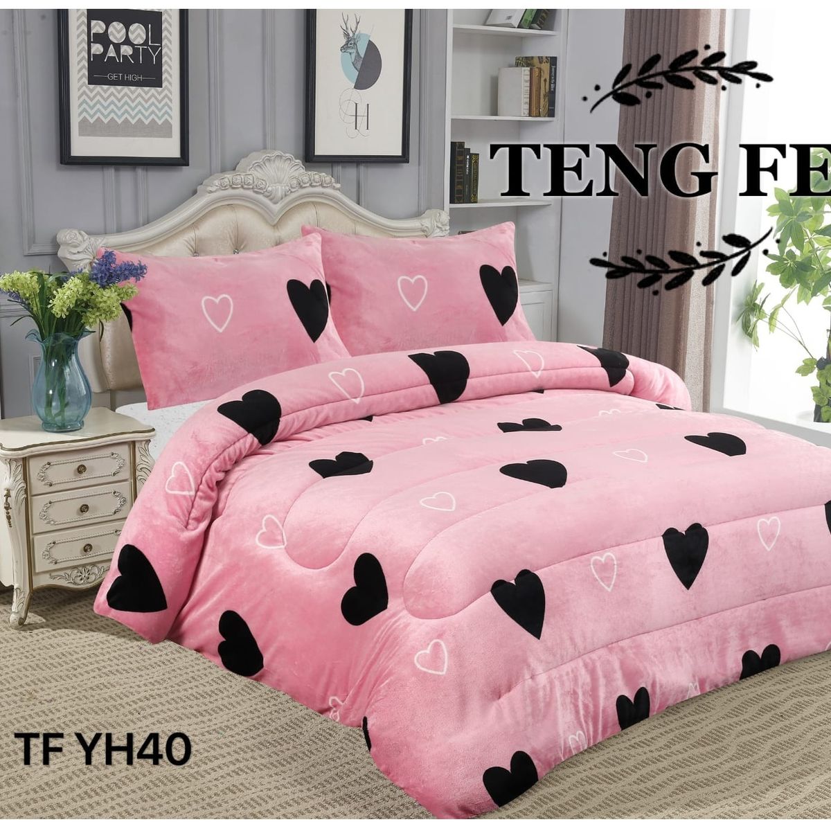 GENERICO - Plumon Sherpa Cobertor de invierno plush y chiporro 2 plazas - TF40