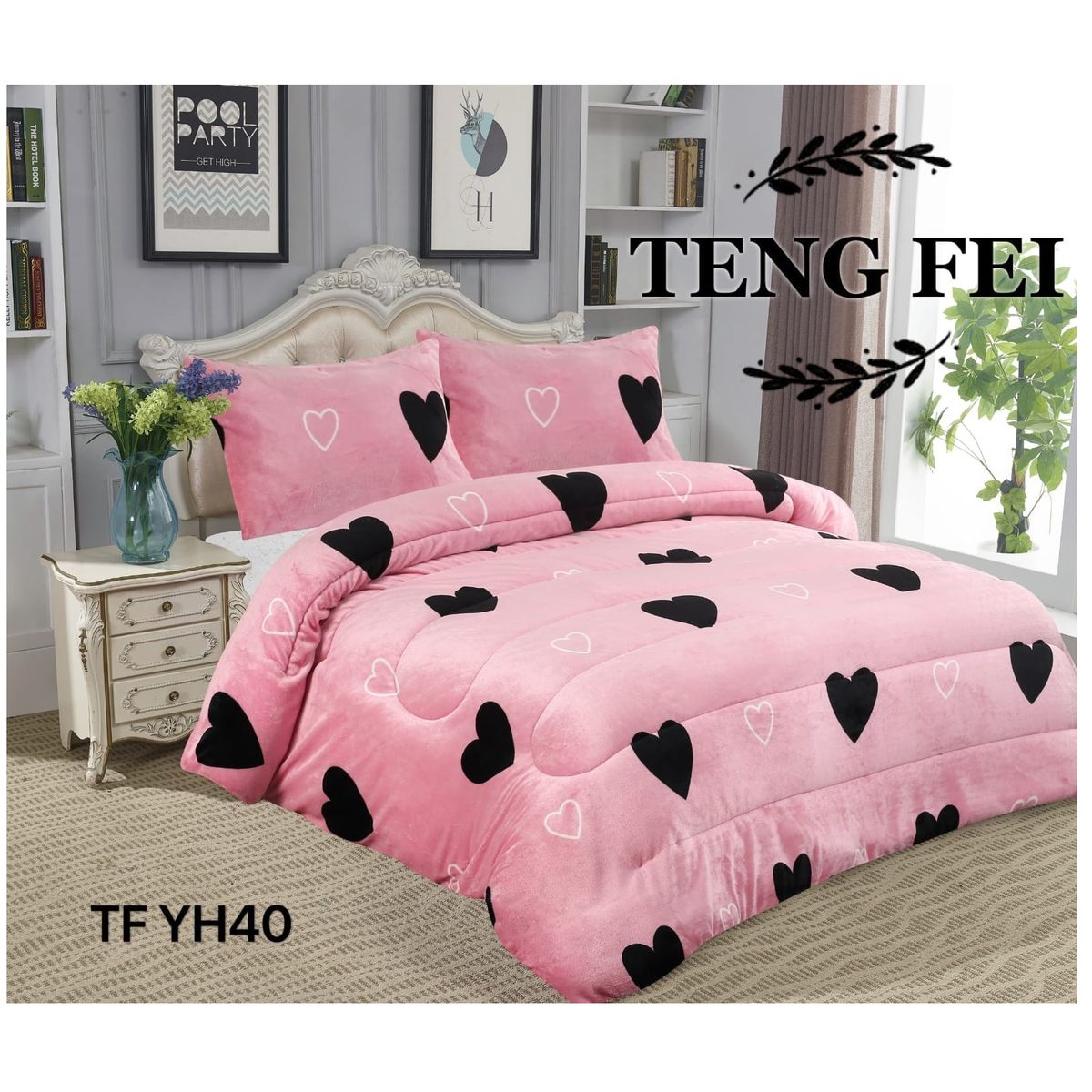 GENERICO - Plumon Sherpa Cobertor de invierno plush y chiporro 2 plazas - TF40