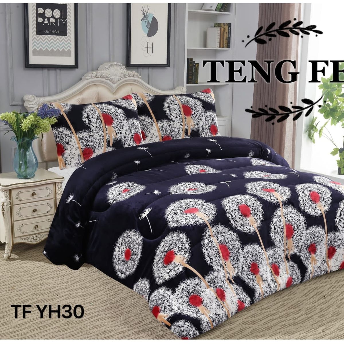 GENERICO - Plumon Sherpa Cobertor de invierno plush y chiporro 2 plazas - TF30