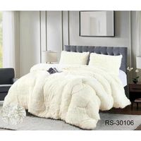 Plumon Cobertor de invierno peludo y chiporro 2 Plazas Blanco Invierno