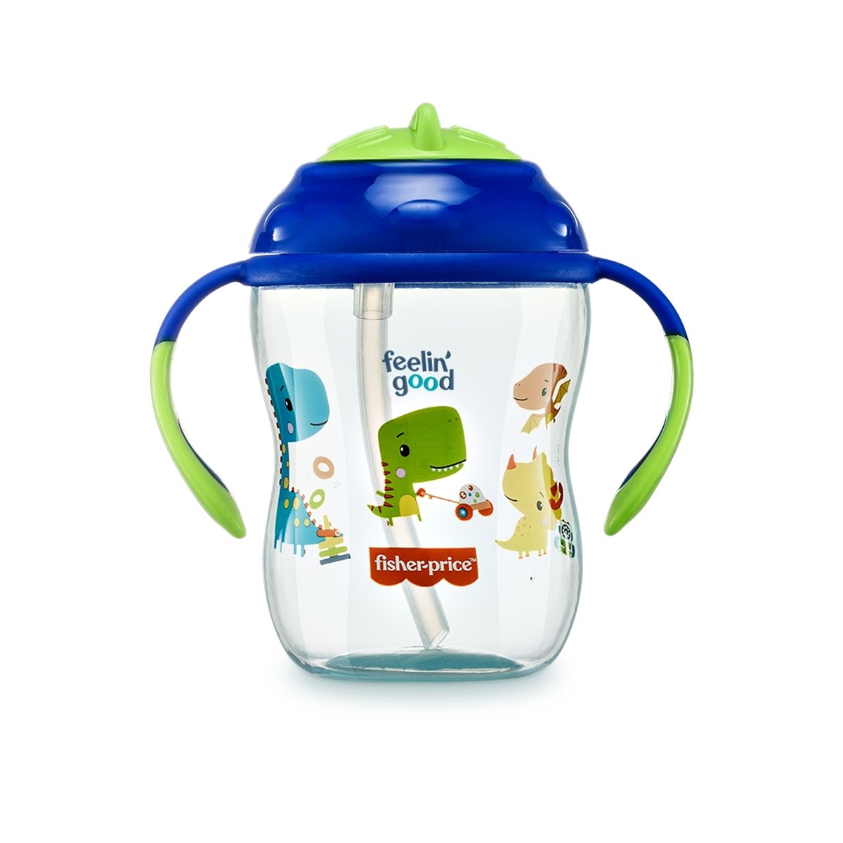 FISHER PRICE - Vaso Con Bombilla First Moments Fisher Price Azul BB1016