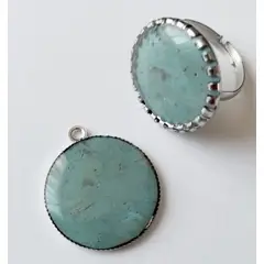 CATHALIFAUDJOYAS - Anillo y colgante resina