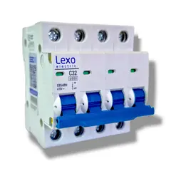 LEXO - INTERRUPTOR AUTOMATICO 4x32A 6KA C