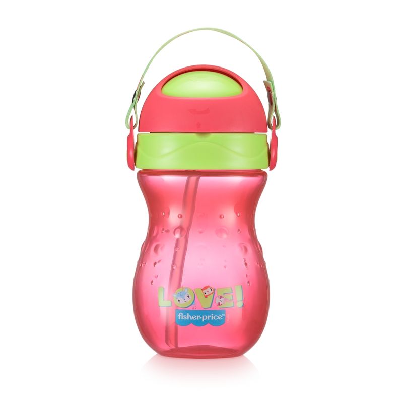 FISHER PRICE - Vaso Bombilla Fisher Price Playful 360 ml Rosa BB1019