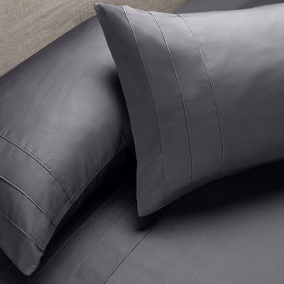 Imagen 2 del producto Sábana 300 Hilos Algodón Lisa Humo Queen