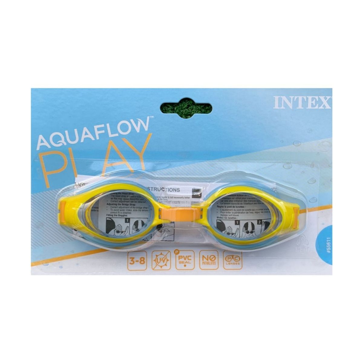 INTEX - Lentes de Agua Niño Anteojos Natación Junior Goggles Amarillo
