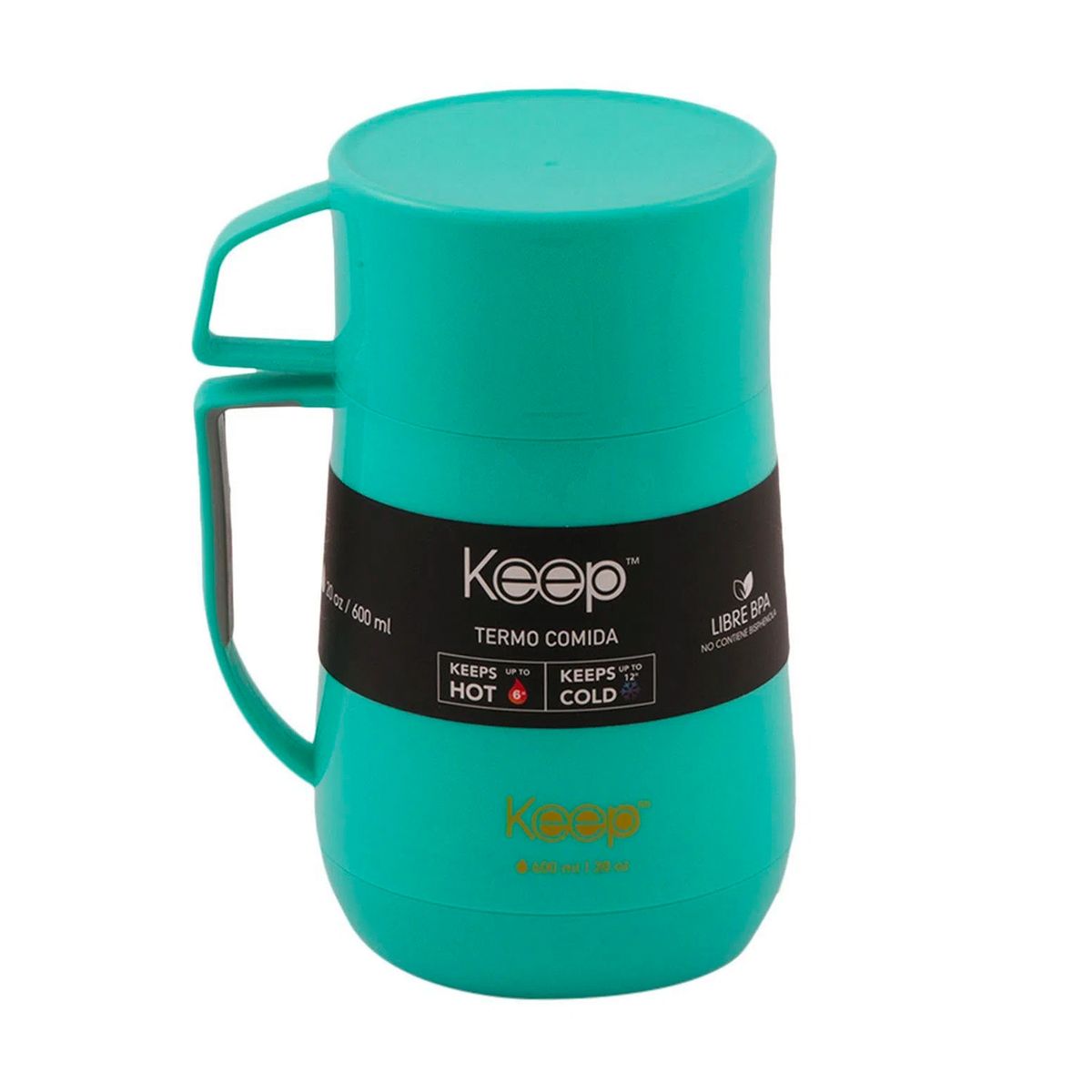 KEEP - Termo Para Comida PP 600 ml Celeste / Amarillo - Keep