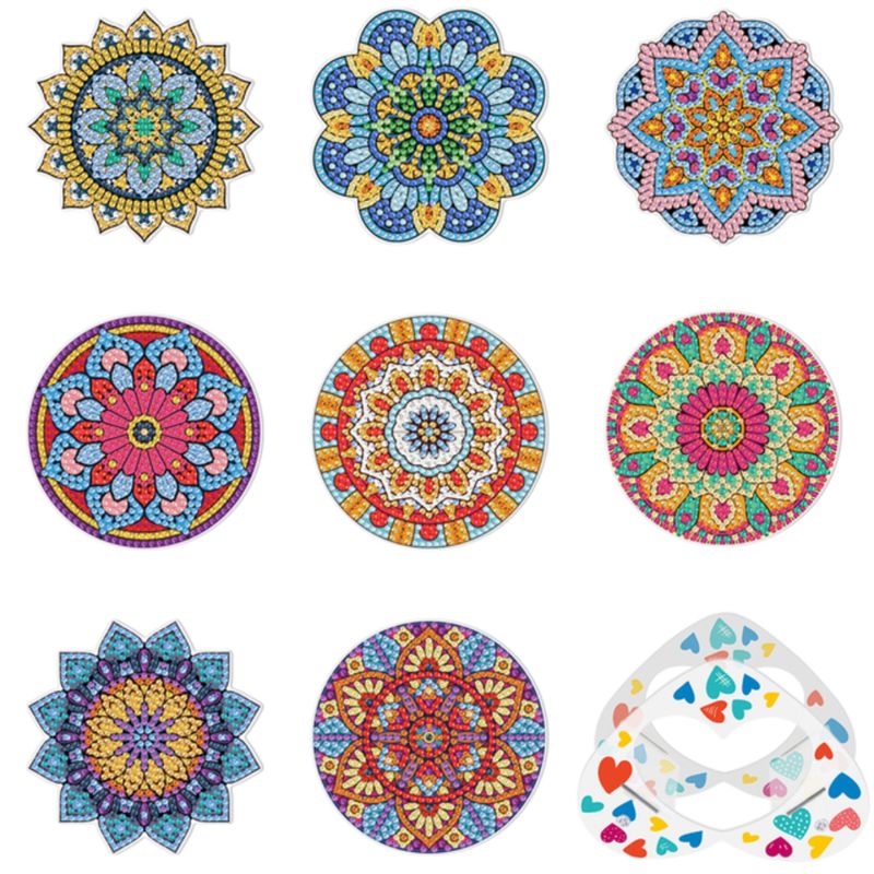 GENERICO - Portavasos Pintura con Diamantes - Mandala