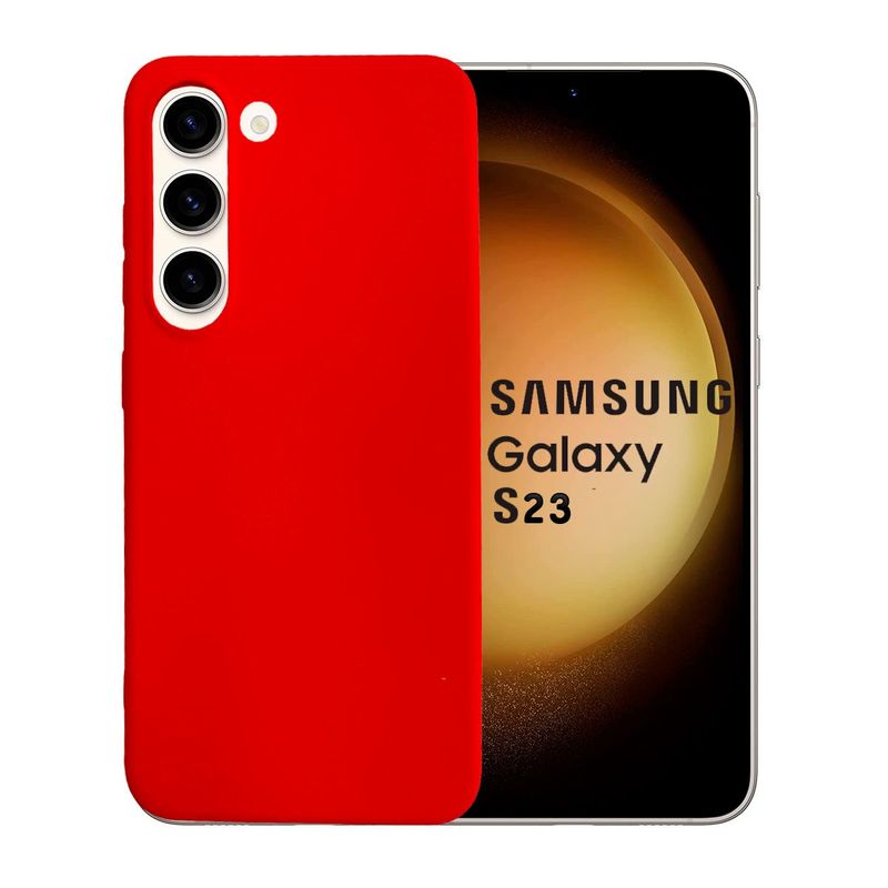 JOIGO - Carcasa Para Samsung S23 Goma Rojo