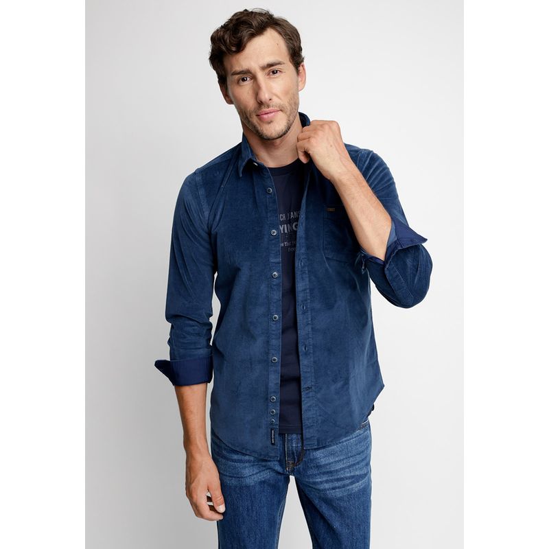 FEROUCH - Camisa Corduroy F Azul Ferouch