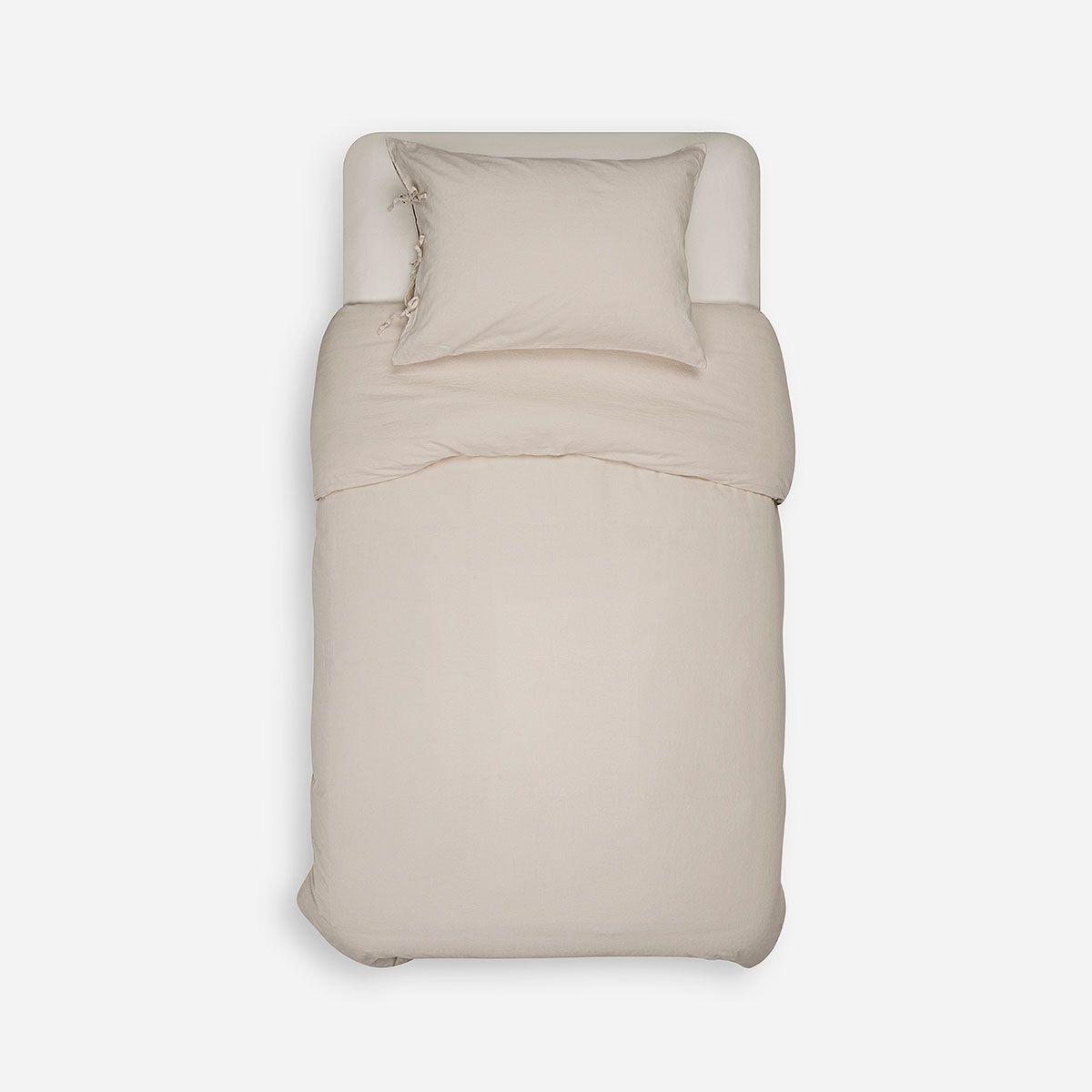 ROSEN - Funda Plumón Rosen Lino-Algodón Pure Liso Arena 1,5 Plazas