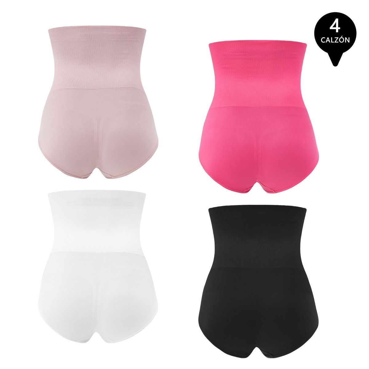 GIOVACCHINO - Pack de 4 Calzones Faja - Mujer.