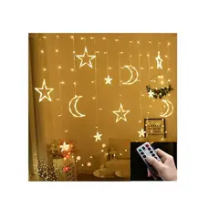 GENERICO - Guirnalda Navidad Usb Estrellas Lunas Cortina De Luces Led