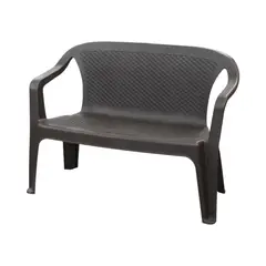 RIMAX - Sofa de Terraza Plastico 2 cuerpos Café