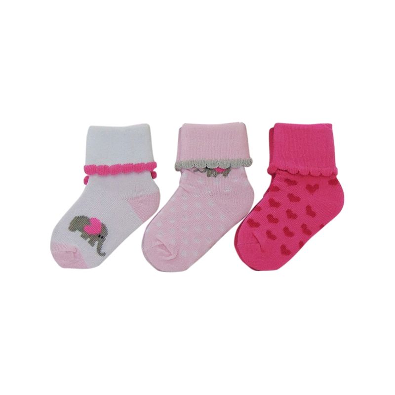 PUMUCKI - Set De 3 Calcetines Para Bebé Niña Rosa Pumucki
