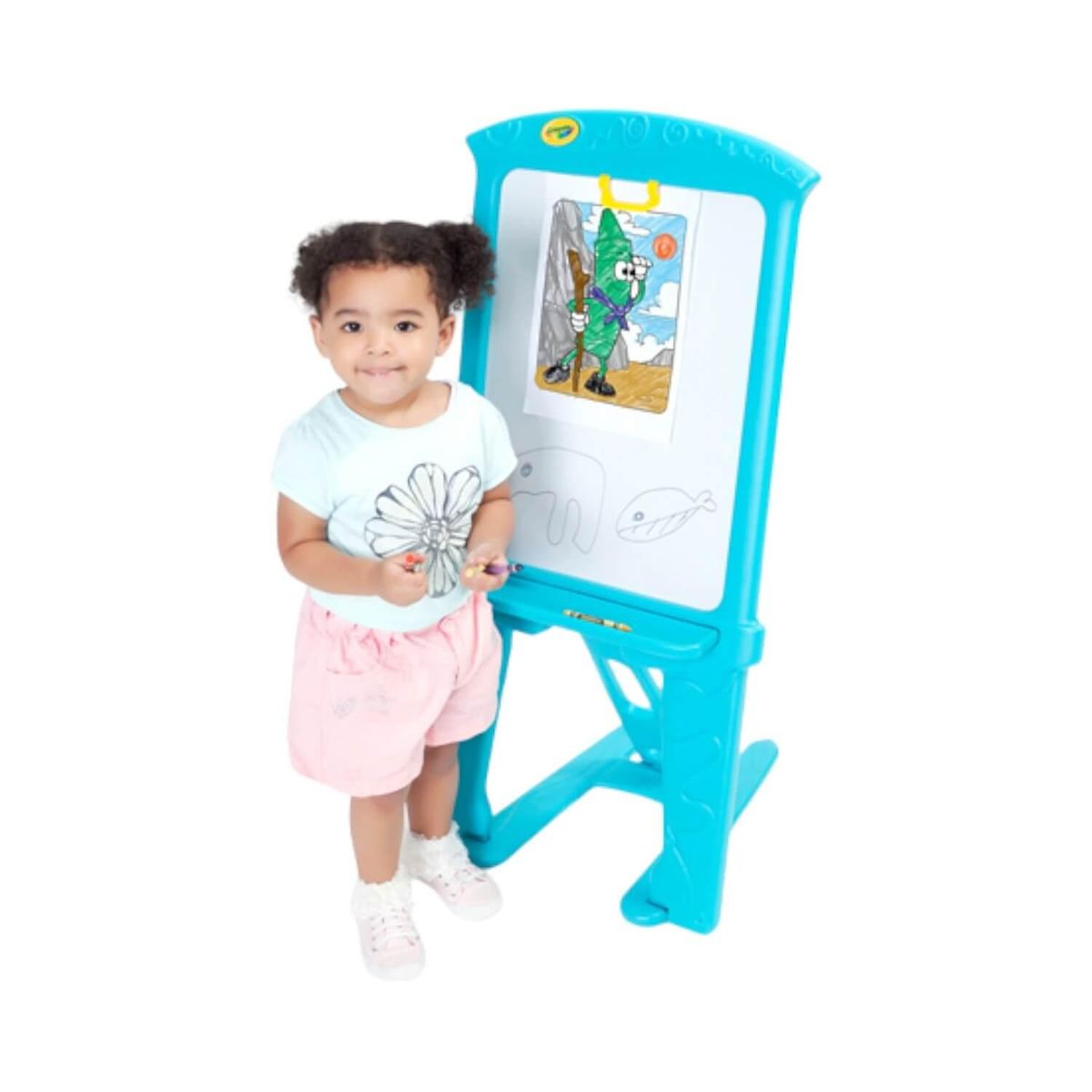 CRAYOLA - Pizzara Infantil Doble Cara Con Soporte 44x42x98 Cms Crayola