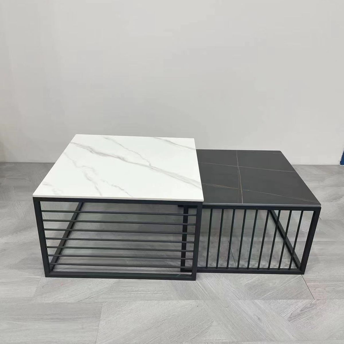 OEM - Mesa de Centro Cuadrada dos en uno de mármol