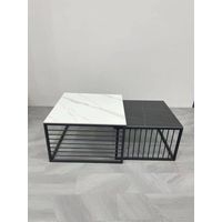 Mesa de Centro Cuadrada dos en uno de mármol