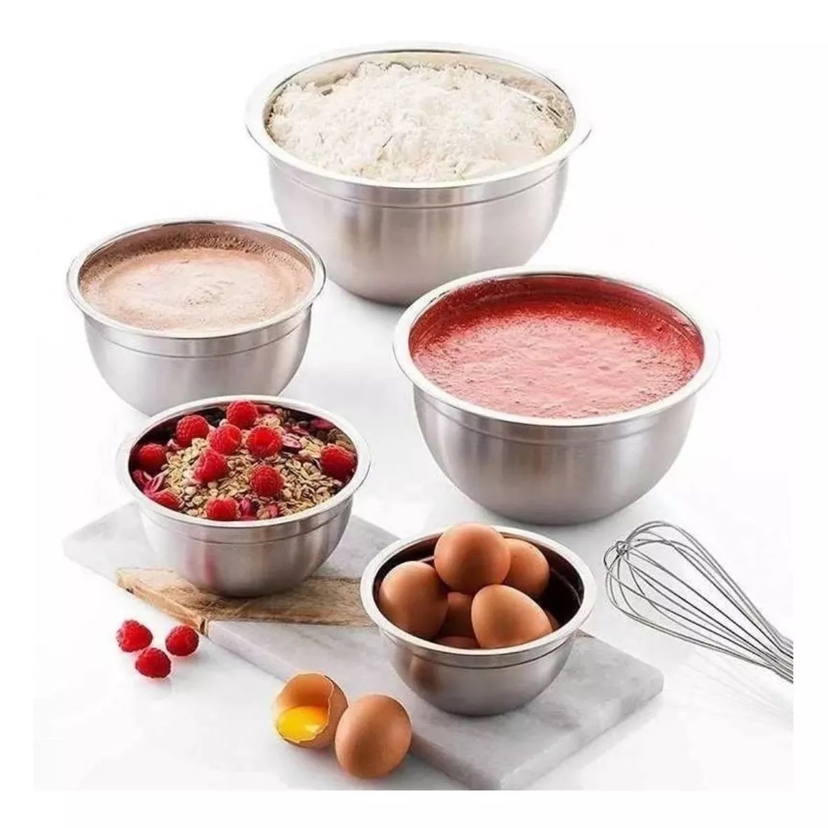 GENERICO - Bowl Acero Inoxidable Bowl Acero Bowl Para Mezclar Tortas