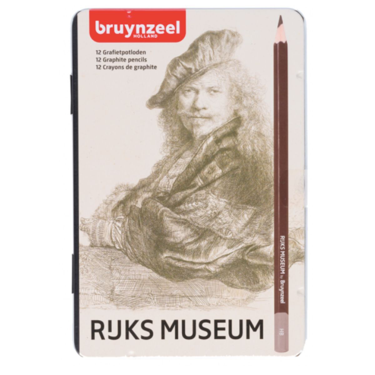 BRUYNZEEL - Lápices Grafito Bruynzeel Rijks Museum 12 Durezas Diferentes