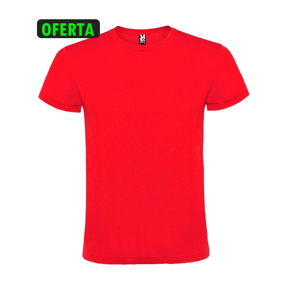 ROLY - Polera De Algodón Roja Unisex Manga Corta Casual Roly Oferta