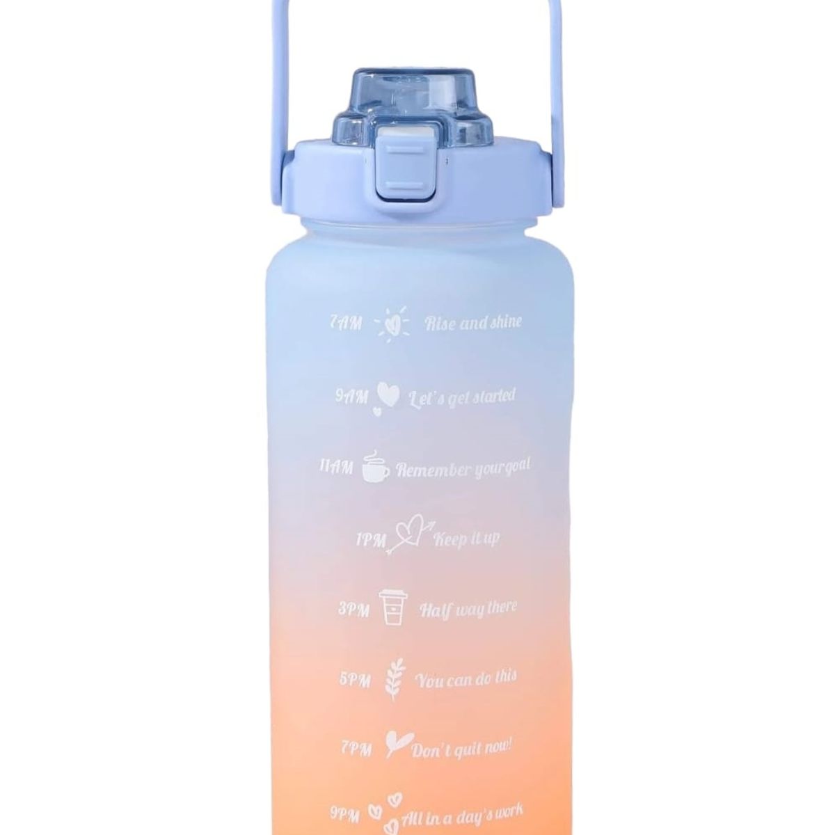 GENERICO - Botella De Agua Portátil Sport 2 Litros Botella Con Horarios