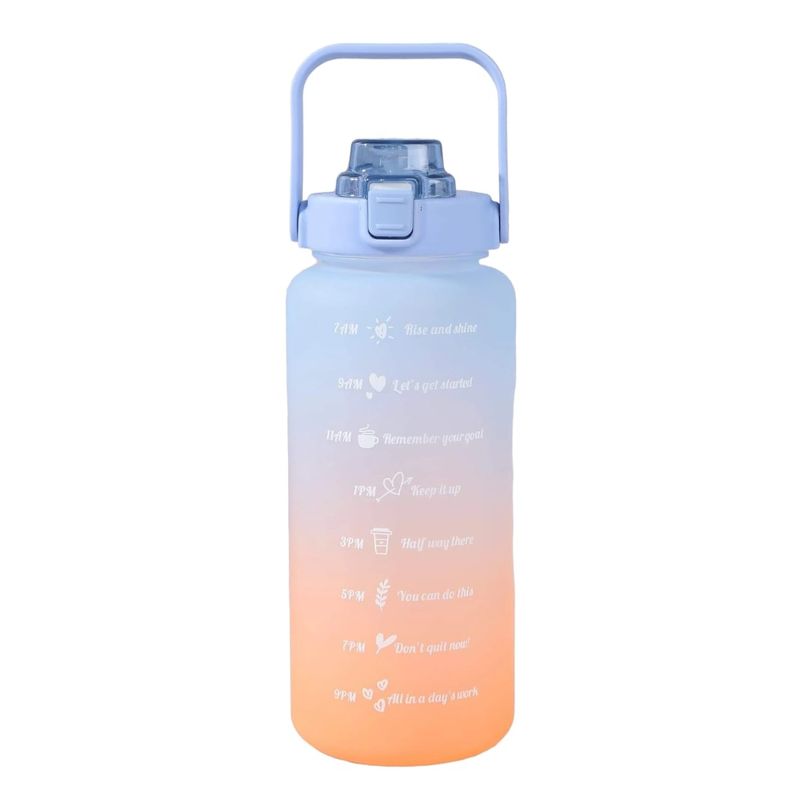 GENERICO - Botella De Agua Portátil Sport 2 Litros Botella Con Horarios