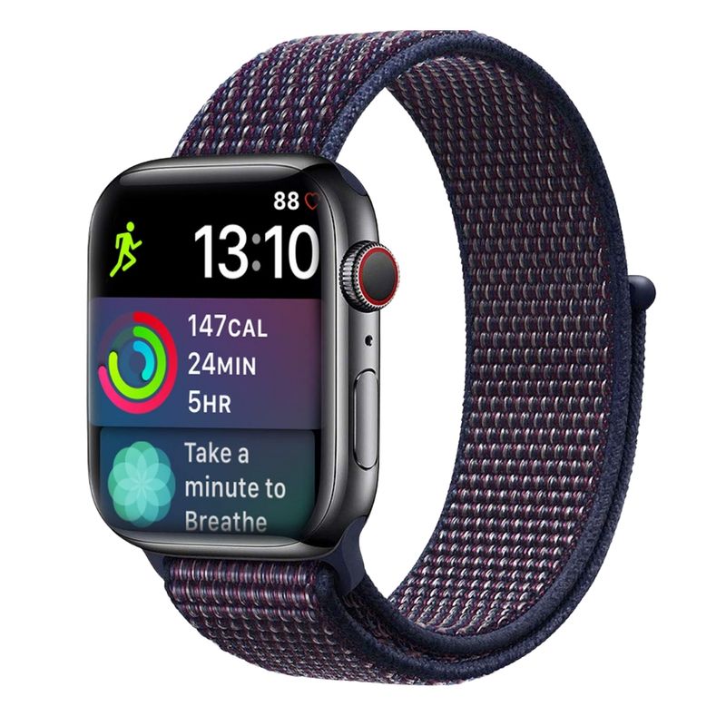 FOXYSMART - Correa Para Apple Watch Loop Deportiva 42 a 49mm AZUL MARINO
