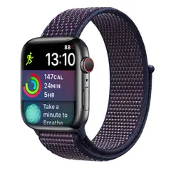 FOXYSMART - Correa Para Apple Watch Loop Deportiva 42 a 49mm AZUL MARINO