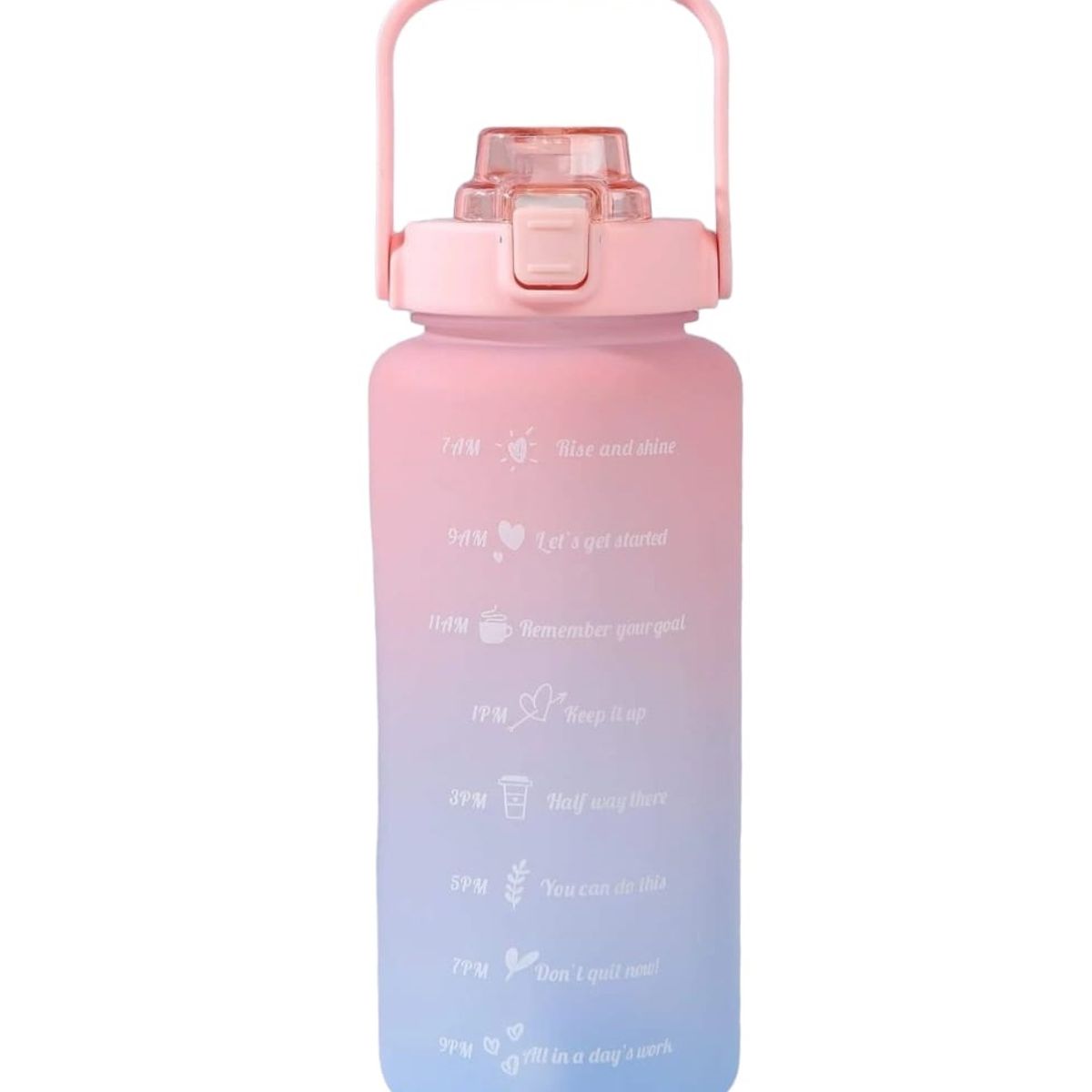 GENERICO - Botella De Agua Portátil Sport 2 Litros Botella Con Horarios