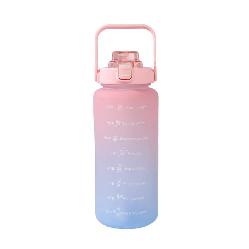 GENERICO - Botella De Agua Portátil Sport 2 Litros Botella Con Horarios