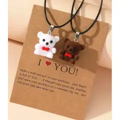 GENERICO - Collares Osos Café y Blanco Nisi Accesorios