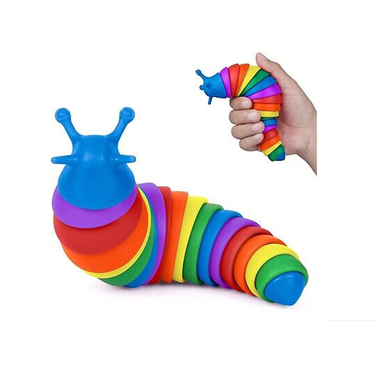 GENERICO - Juguete Antiestrés Sensorial Gusano Oruga Finger Slug