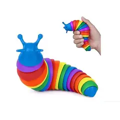 GENERICO - Juguete Antiestrés Sensorial Gusano Oruga Finger Slug