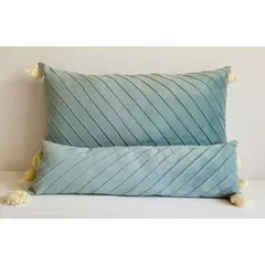 GIOS - Pack 2 Cojines Decorativos Menta Alforza