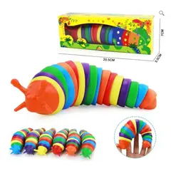 GENERICO - Juguete Antiestrés Sensorial Gusano Oruga Finger Slug