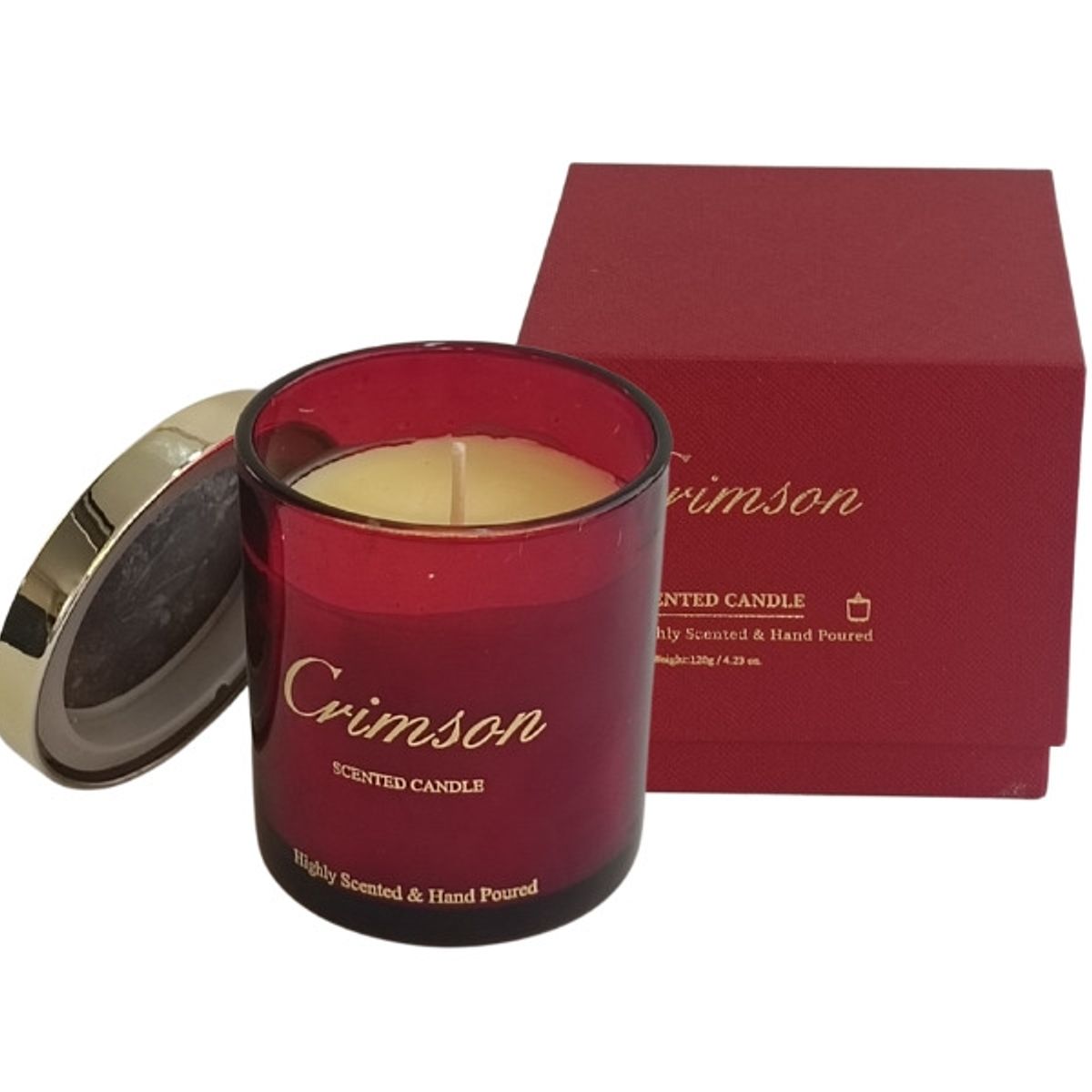 GENERICO - Vela de lujo perfumada aromaterapia de 120g Red Teakwood