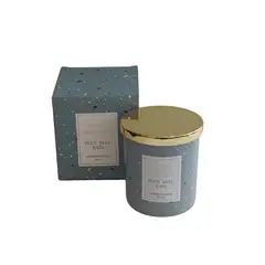 GENERICO - Vela de terrazo de 150g con tapa dorada Bluebell Rain