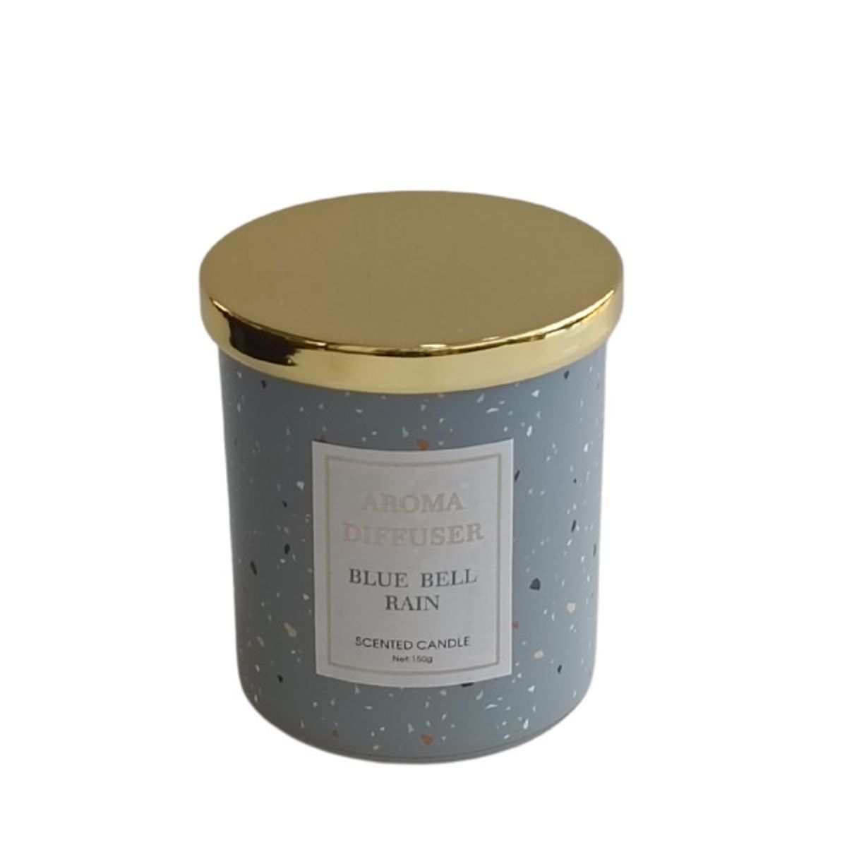 GENERICO - Vela de terrazo de 150g con tapa dorada Bluebell Rain