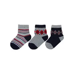 PUMUCKI - Set De 3 Calcetines Para Bebé Niño Azul