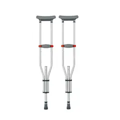 GENERICO - Par Muletas Ortopédicas Altura Regulable Plegables