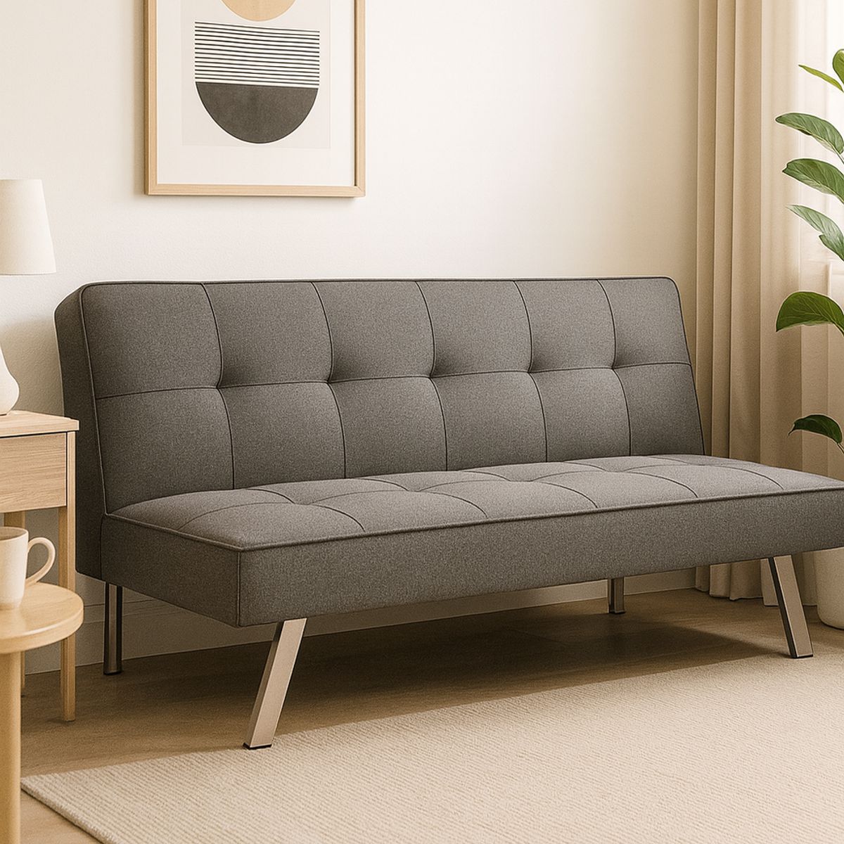 COSAS CASA - Futon Sofa Cama Grecia Gris