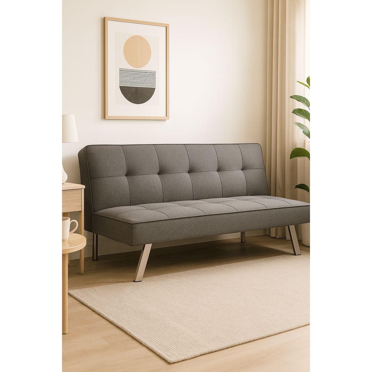 COSAS CASA - Futon Sofa Cama Grecia Gris