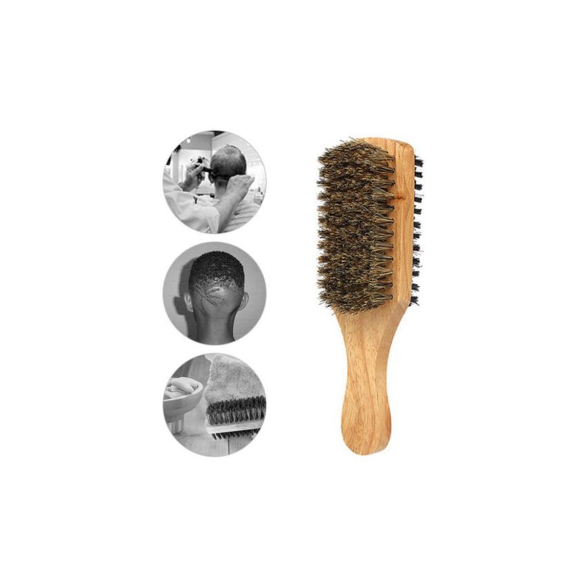 VATYERTY - Cepillo para barbas duras y suaves 100 cerda reforzada.